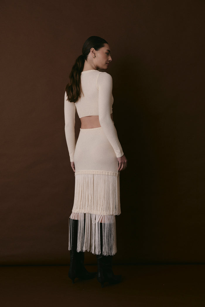 BOWERY DRESS ECRU