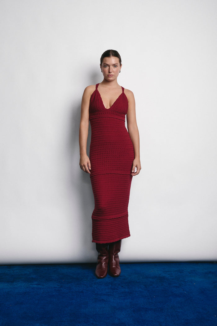 MORGAN DRESS MERLOT