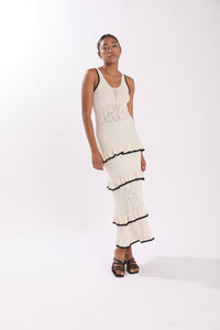 BARDOT DRESS ECRU