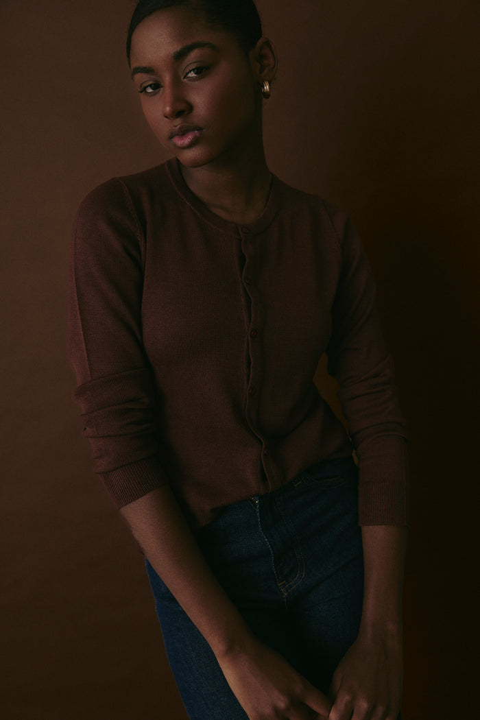 CREW NECK SWEATER ESPRESSO