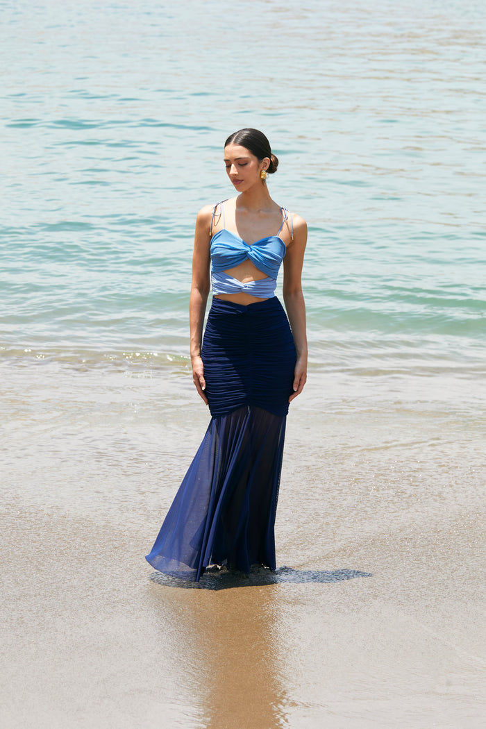Beach Sunset Dress Blue