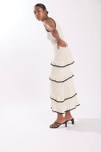BARDOT DRESS ECRU
