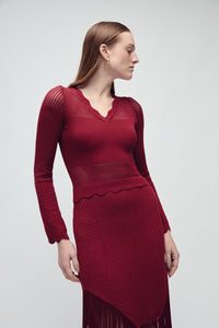 MERCER DRESS MERLOT