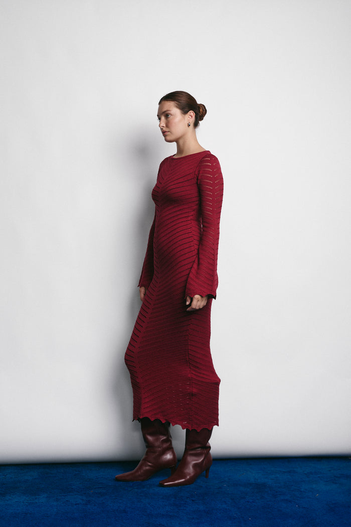 MARGARET DRESS MERLOT