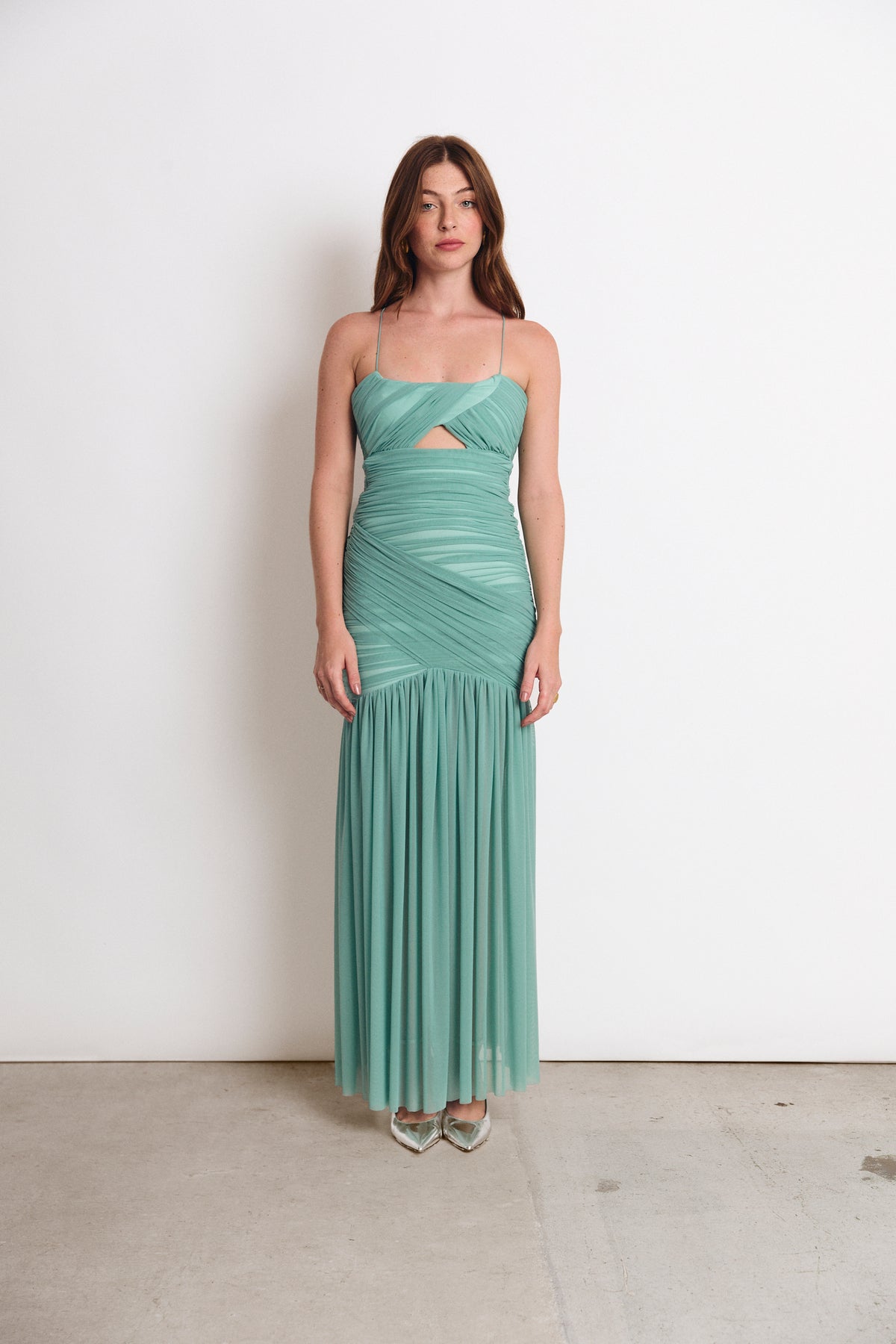 HUDSON DRESS AQUA (PRE ORDER)