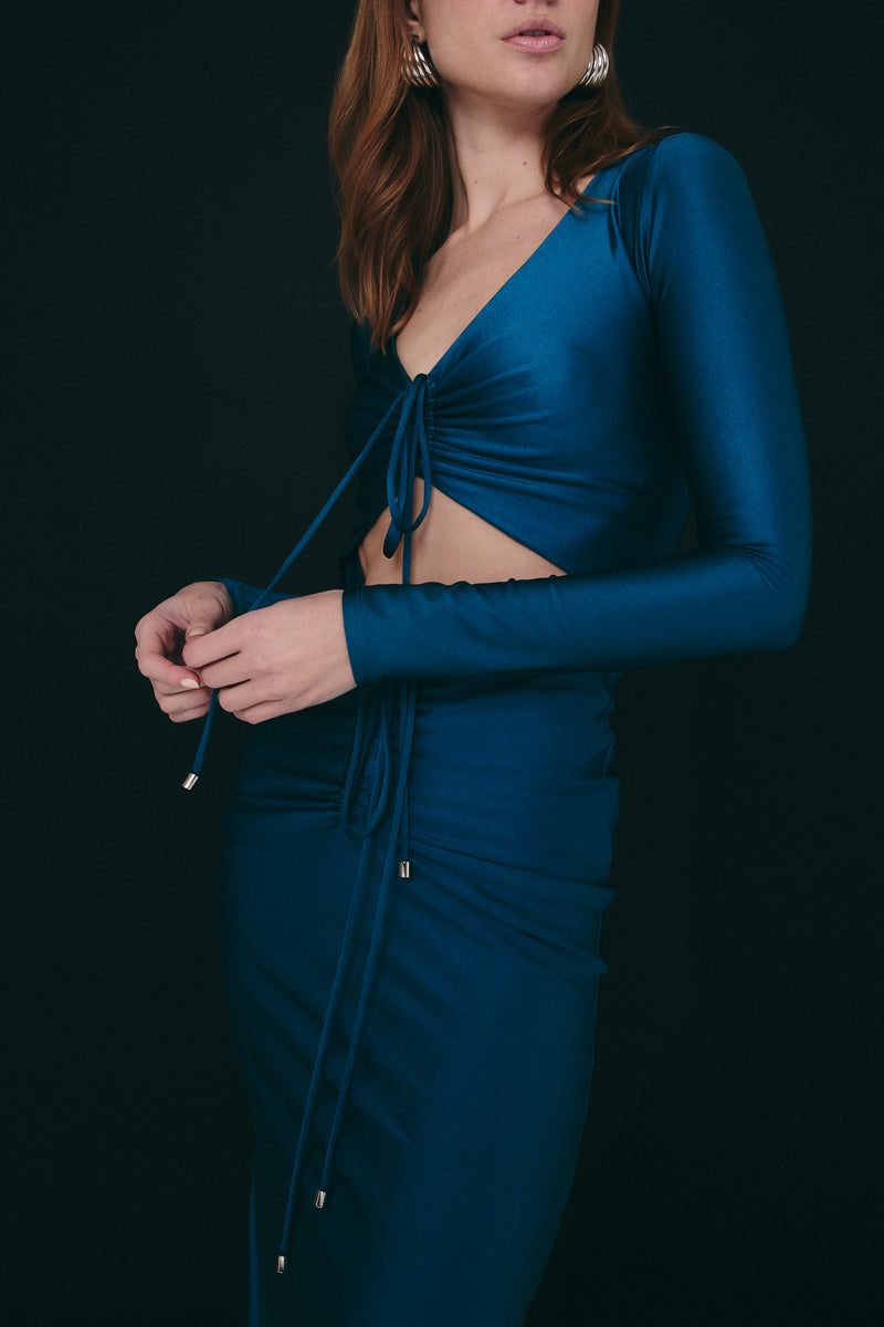 ABU DHABI DRESS TEAL