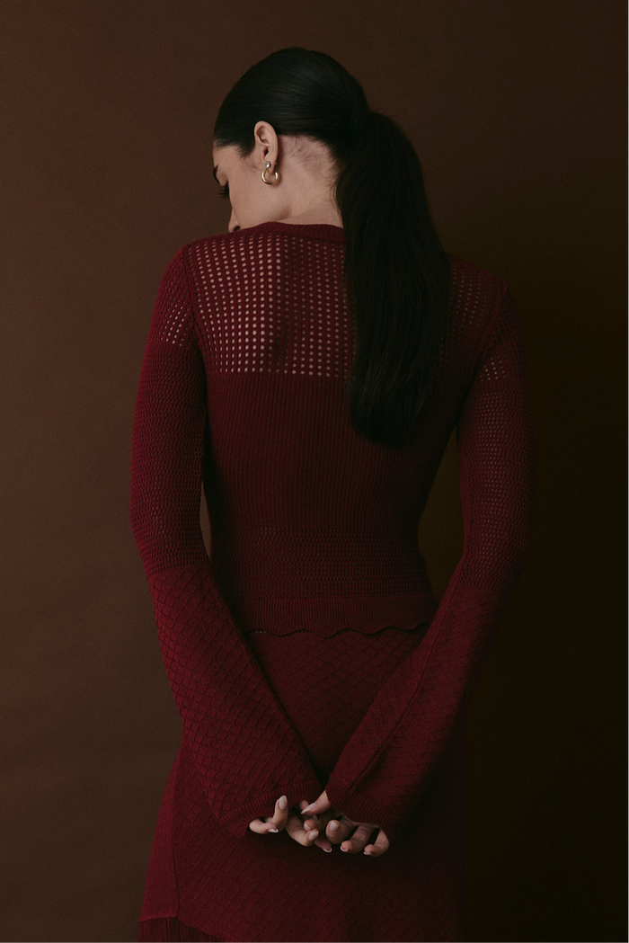 MERCER DRESS MERLOT