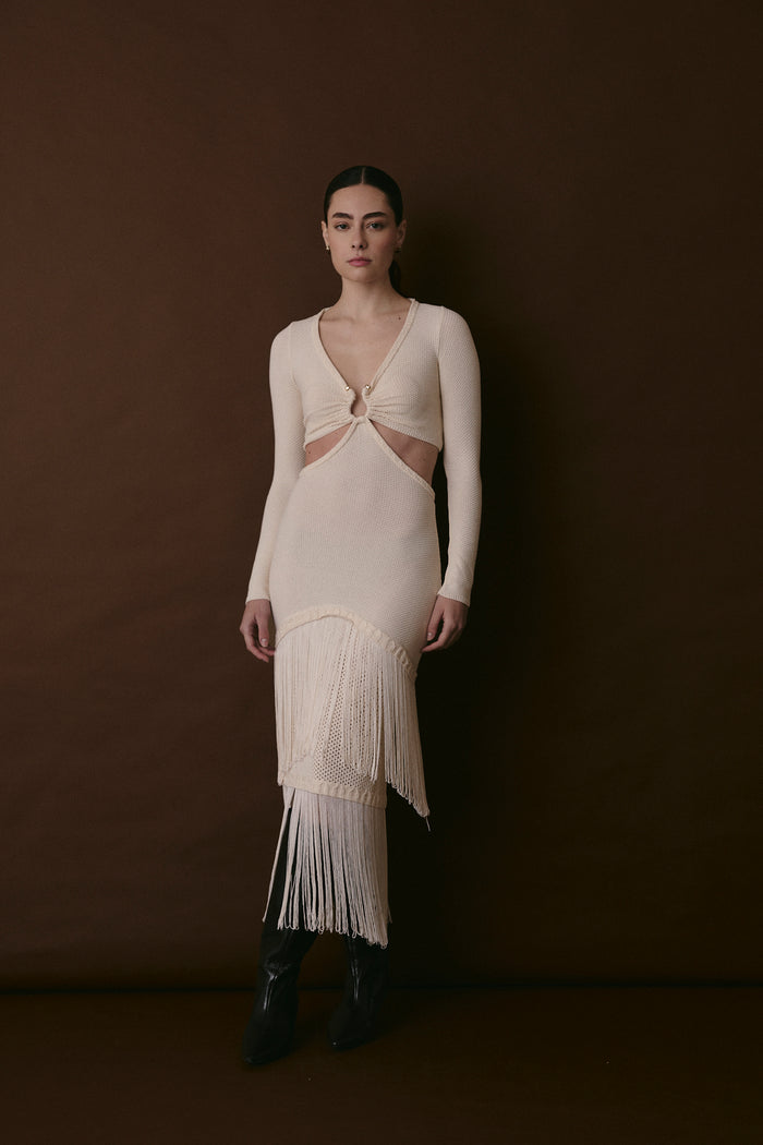 BOWERY DRESS ECRU