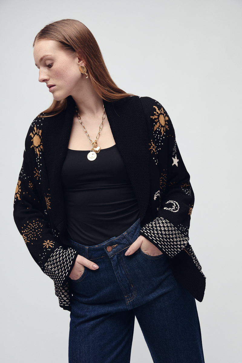 WINSTON CARDIGAN BLACK