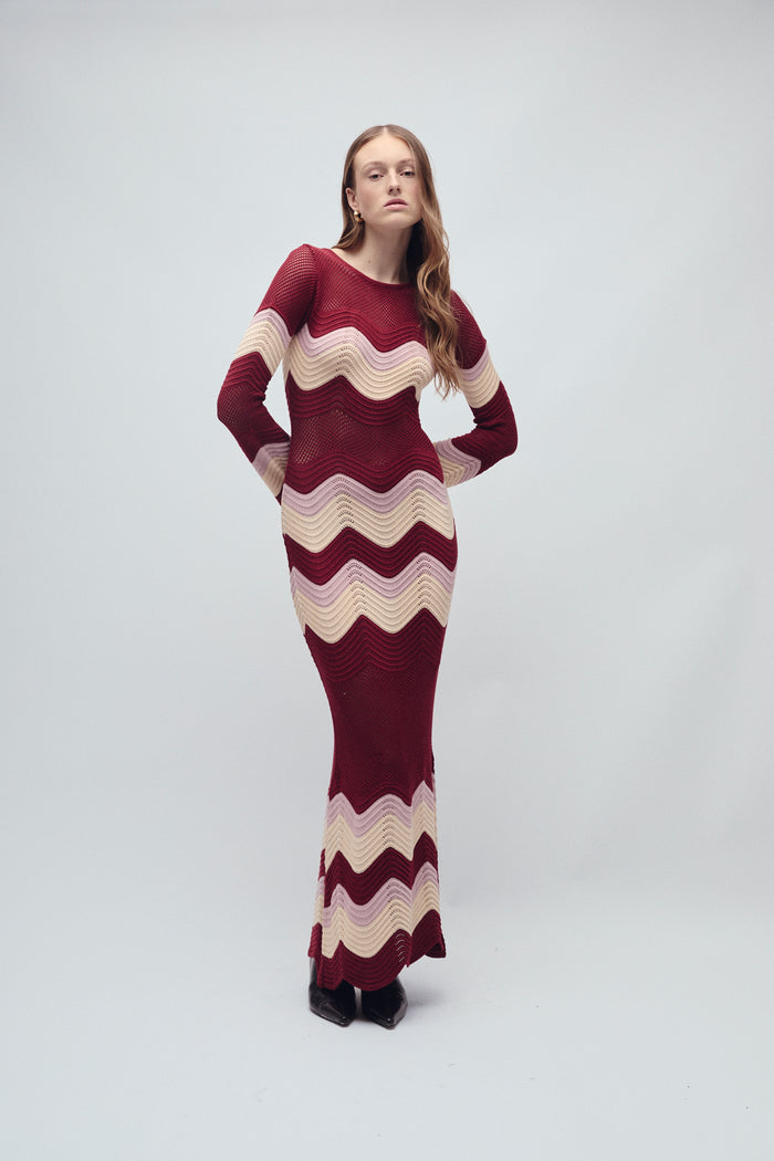 ASTOR DRESS MERLOT