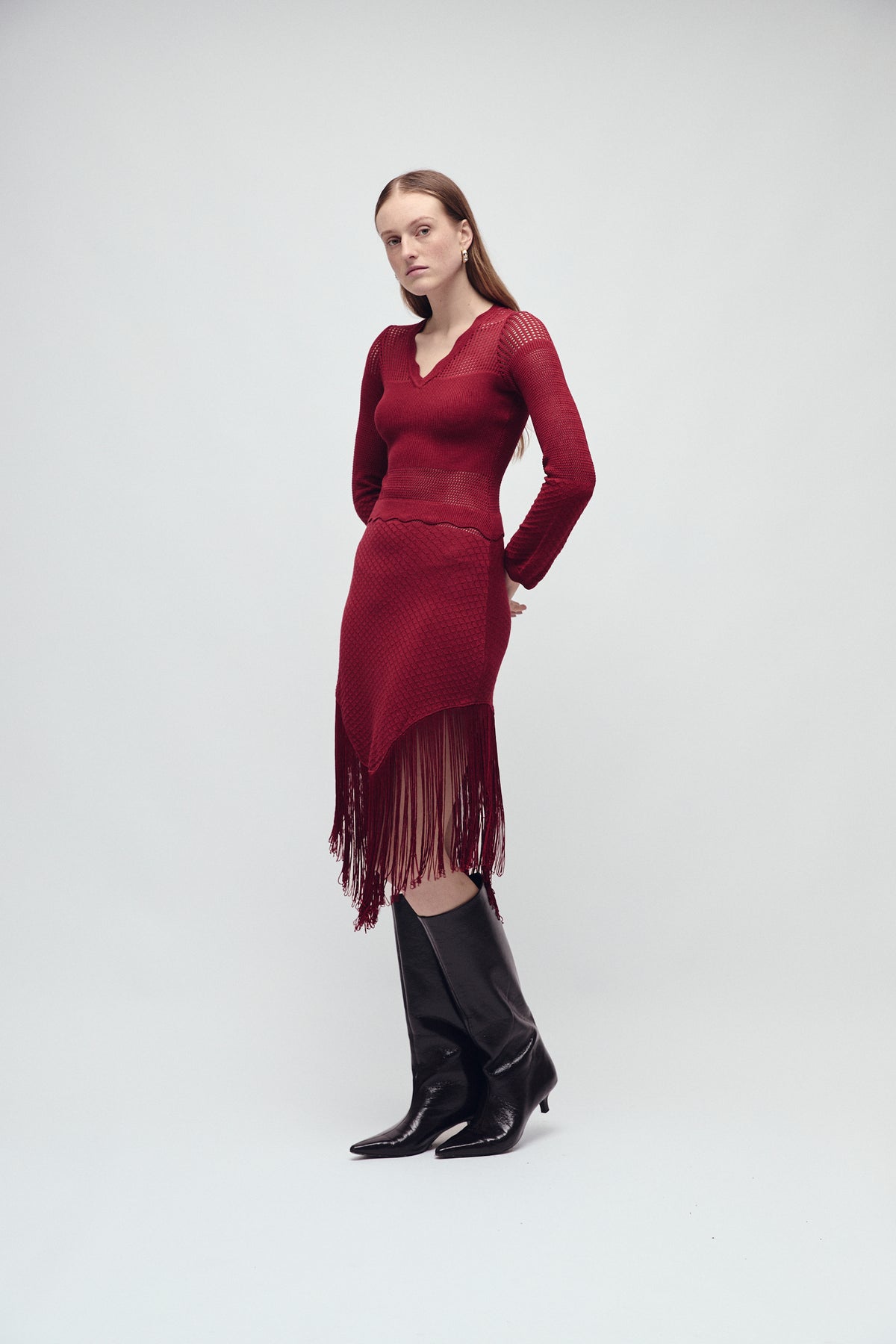 MERCER DRESS MERLOT