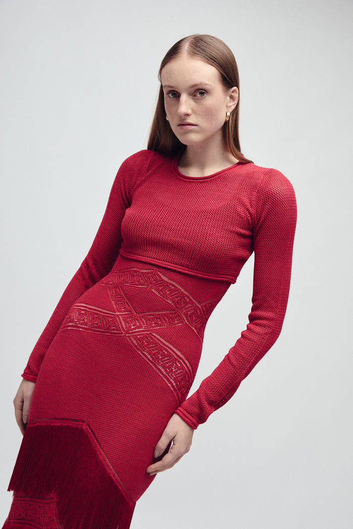 COOPER DRESS SCARLET