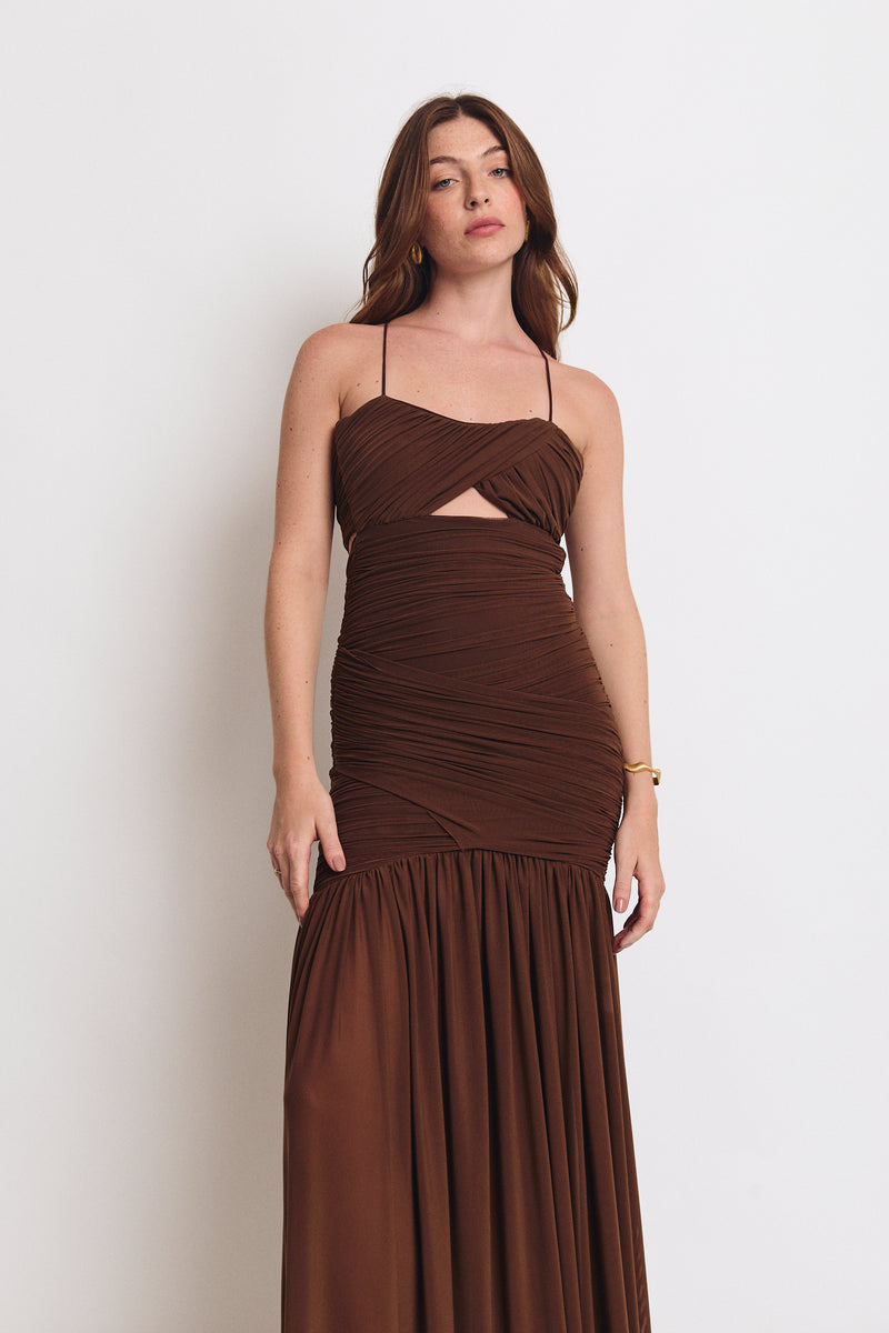 HUDSON DRESS ESPRESSO (PRE ORDER)