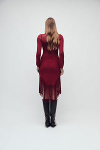 MERCER DRESS MERLOT