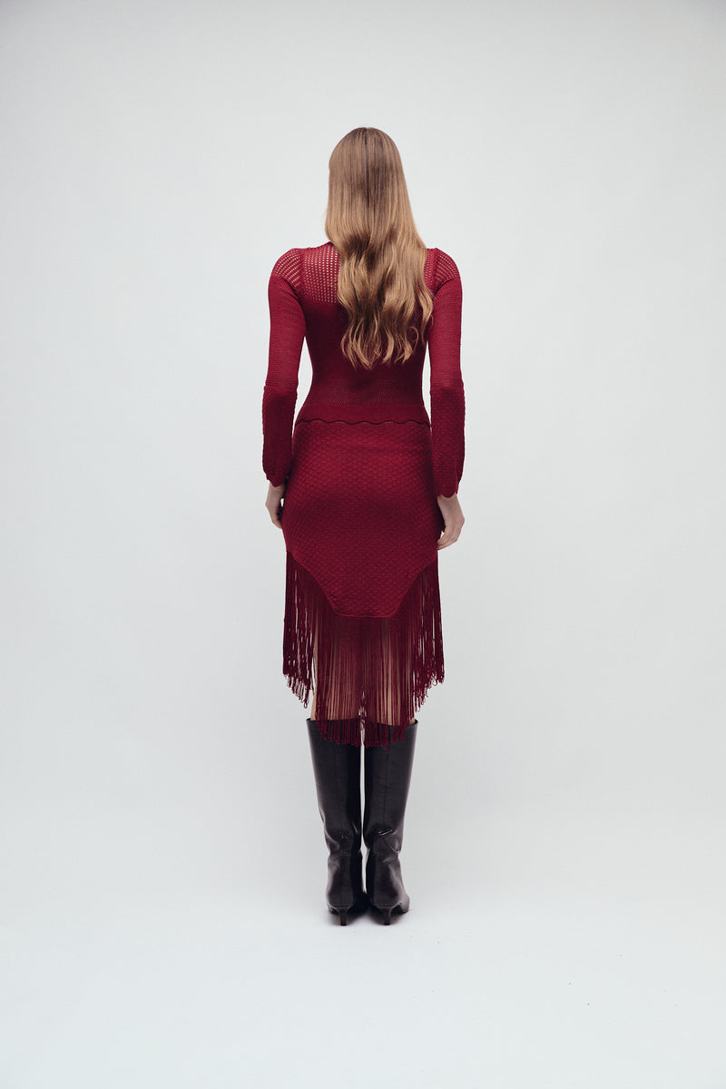 MERCER DRESS MERLOT