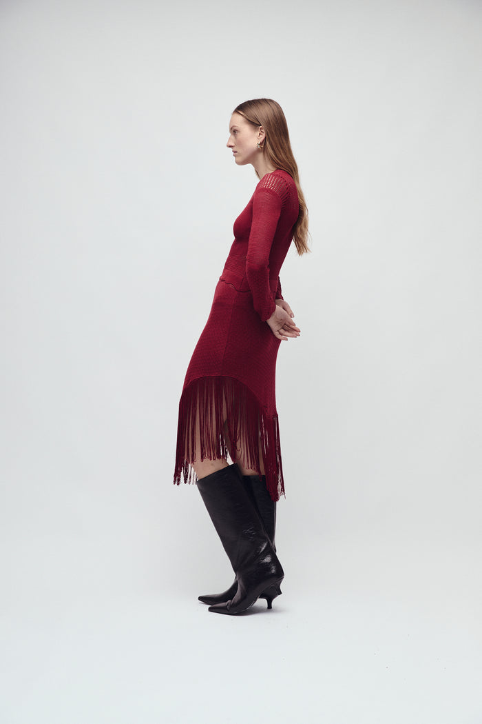 MERCER DRESS MERLOT