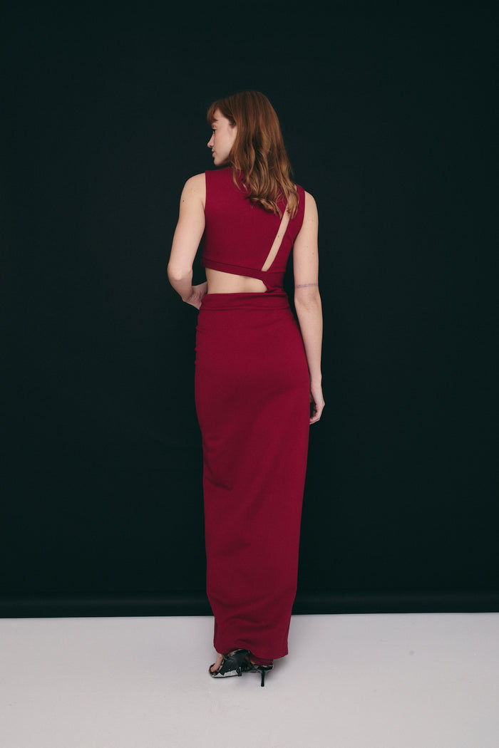 COLONY DRESS MERLOT