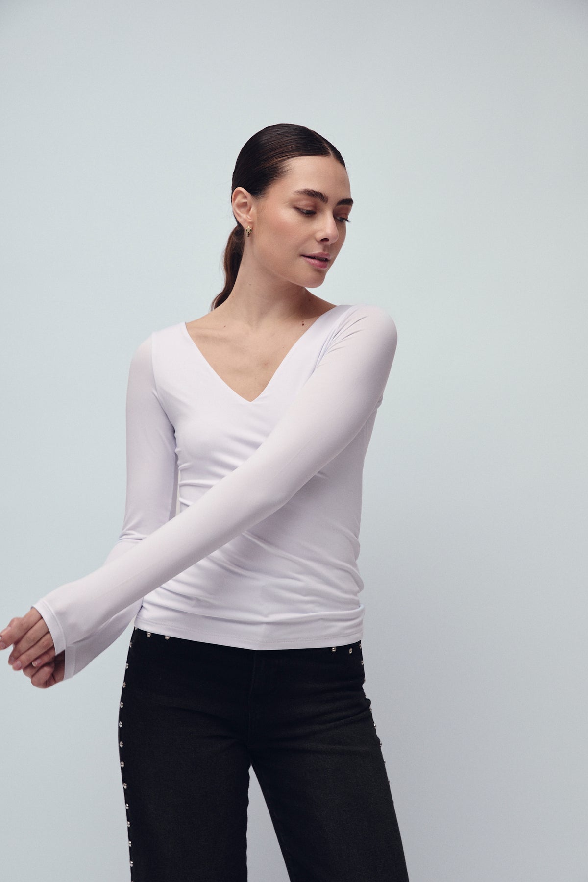 2 PACK DOUBLE NECK T-SHIRT IVORY/MACADAMIA