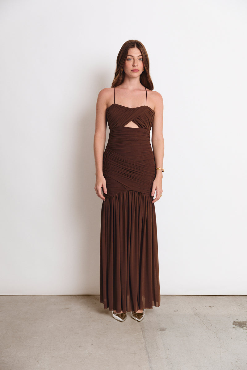 HUDSON DRESS ESPRESSO (PRE ORDER)