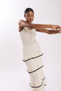 BARDOT DRESS ECRU