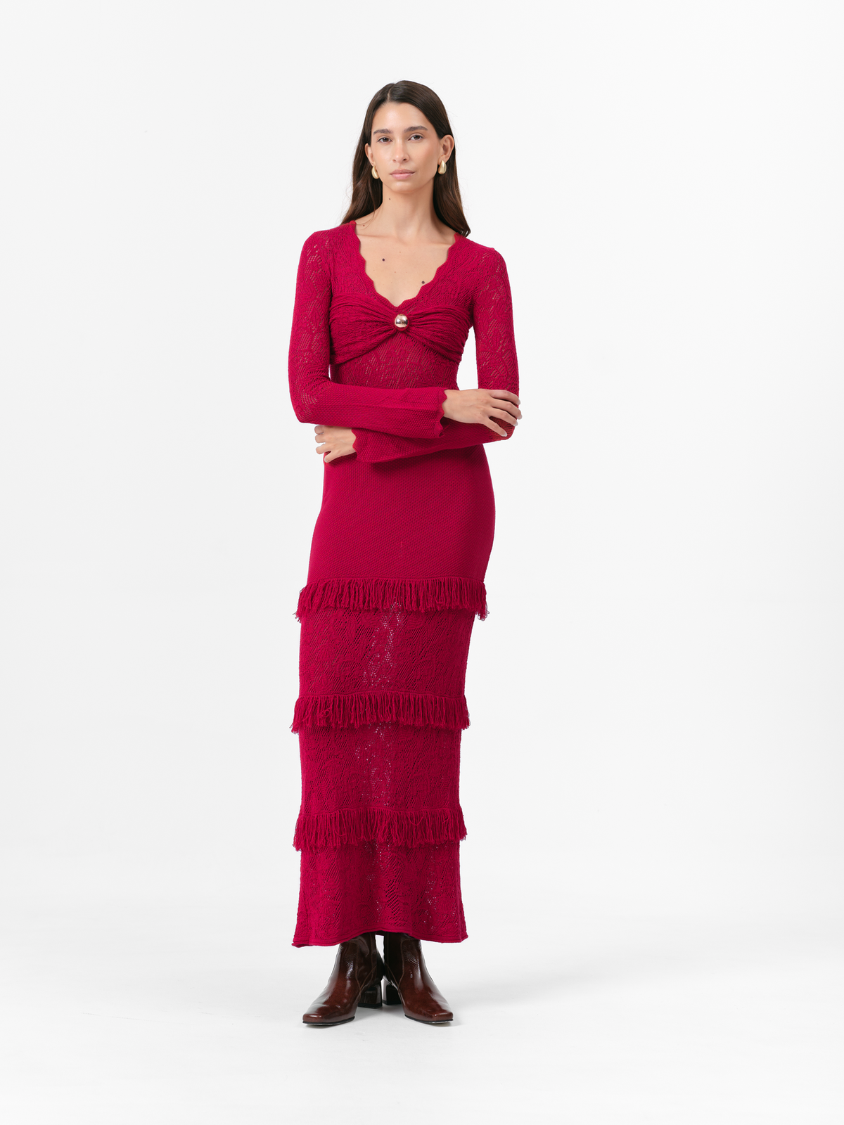 BELMONT DRESS RASPBERRY