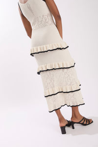 BARDOT DRESS ECRU