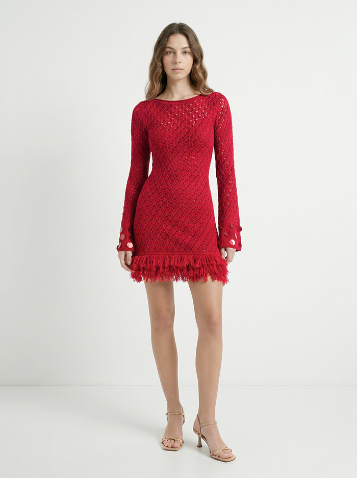 BIANCA DRESS SCARLET