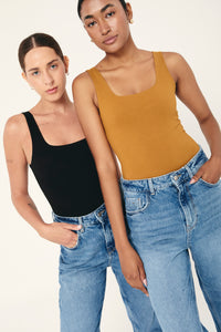 2 PACK BODYSUITS BLACK/HONEY