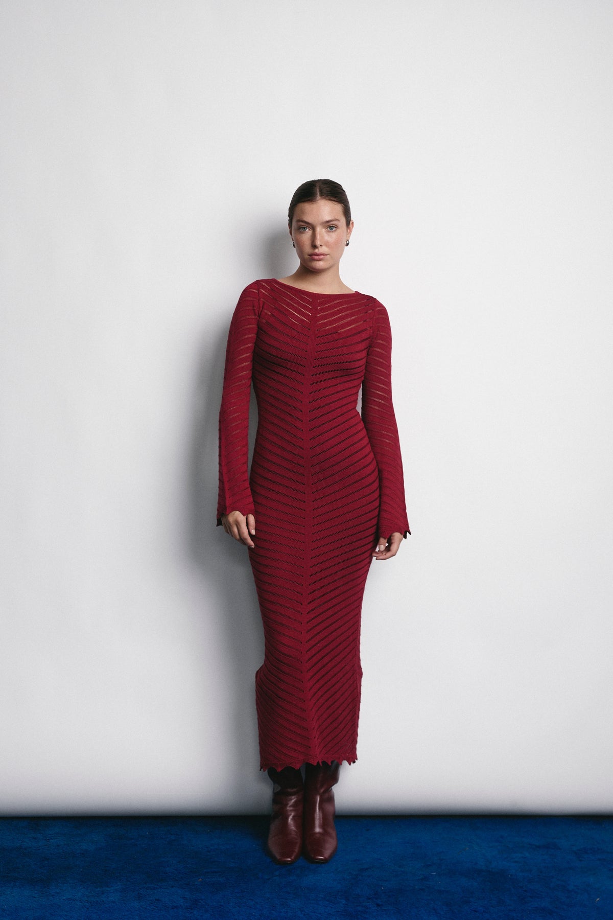 MARGARET DRESS MERLOT
