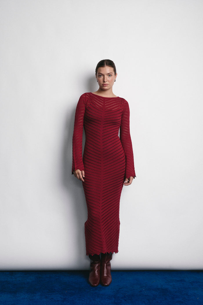 MARGARET DRESS MERLOT