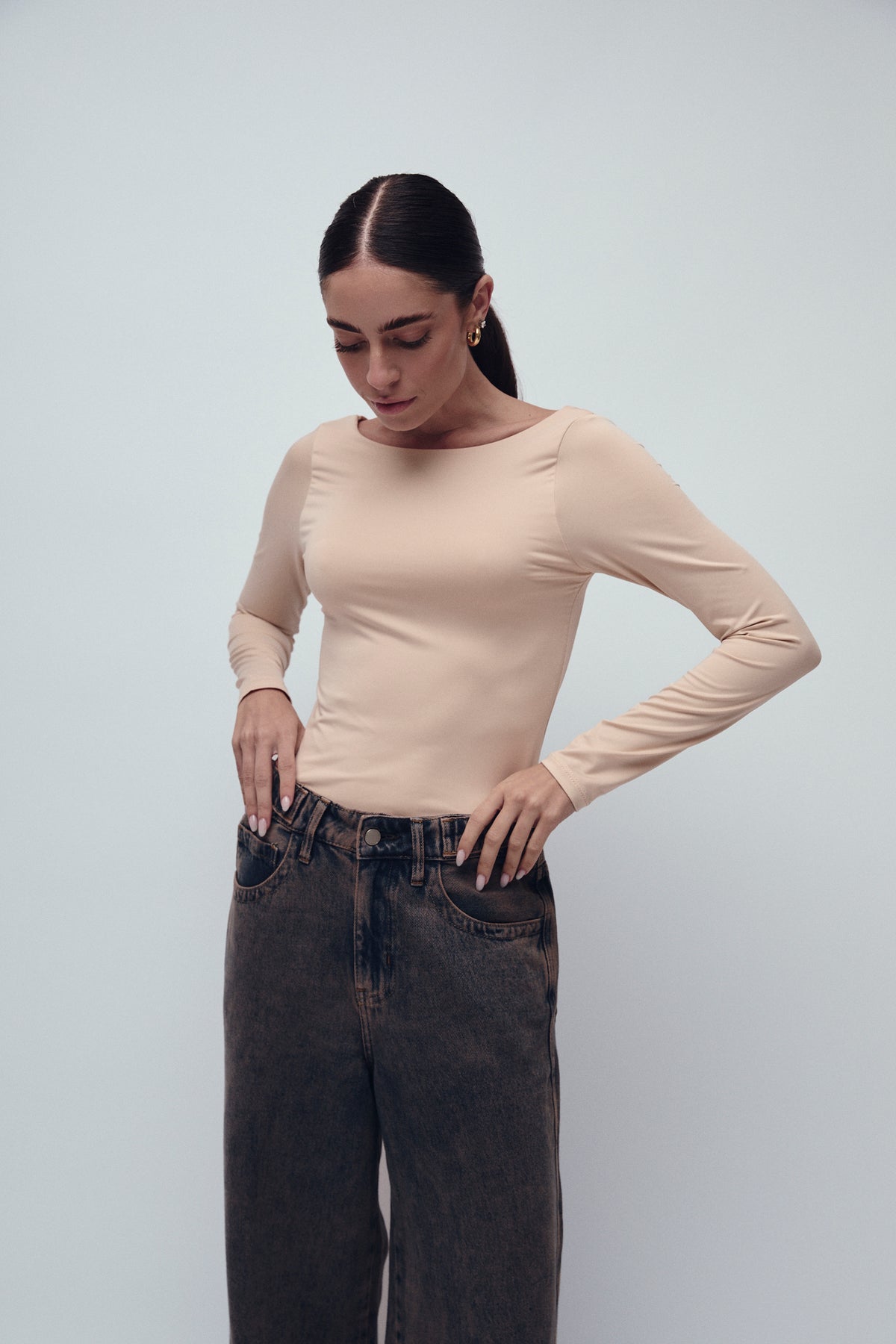 2 PACK DOUBLE NECK T-SHIRT IVORY/MACADAMIA