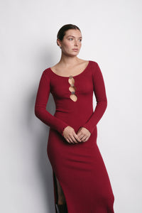 CHARLIE DRESS MERLOT