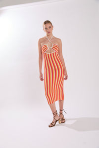 MARGOT DRESS ORANGE OCHRE