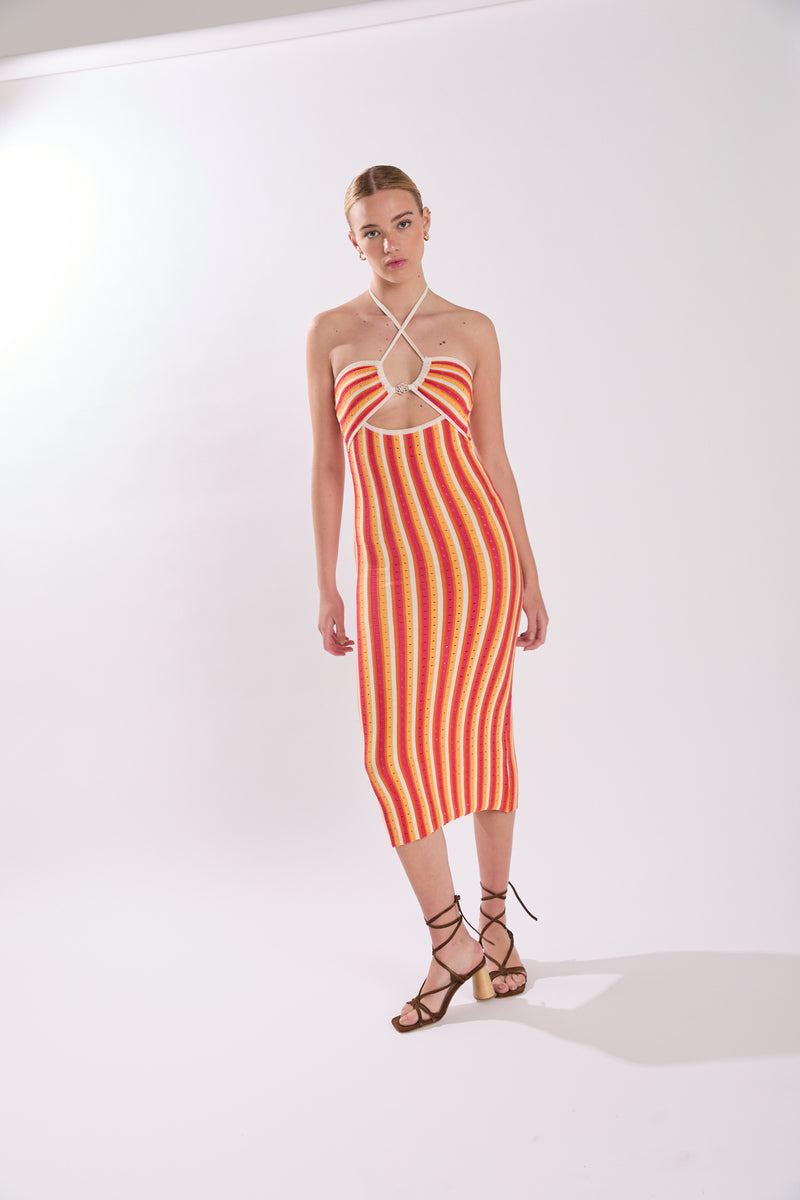 MARGOT DRESS ORANGE OCHRE