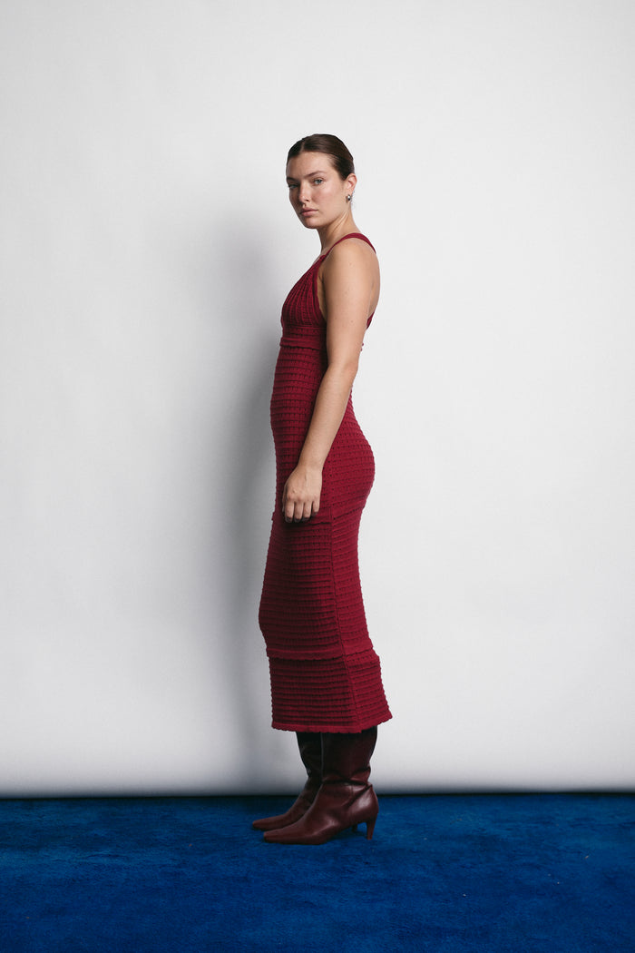 MORGAN DRESS MERLOT