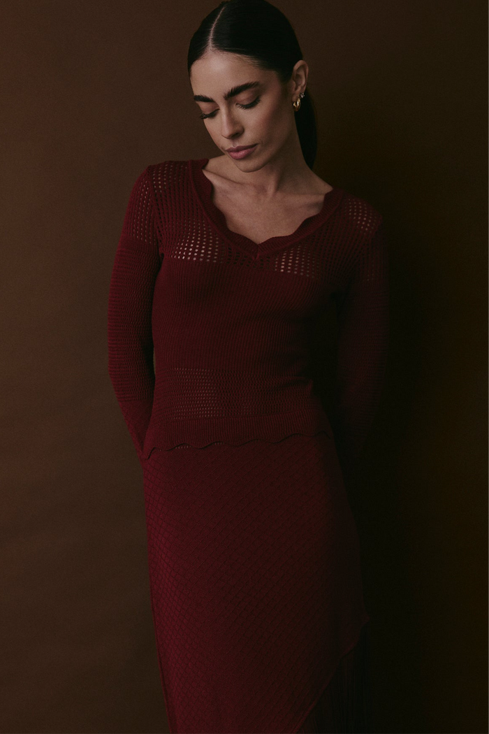 MERCER DRESS MERLOT