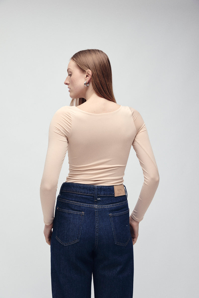 2 PACK LONG SLEEVE T-SHIRT IVORY/MACADAMIA