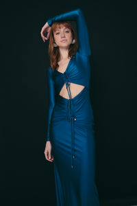 ABU DHABI DRESS TEAL