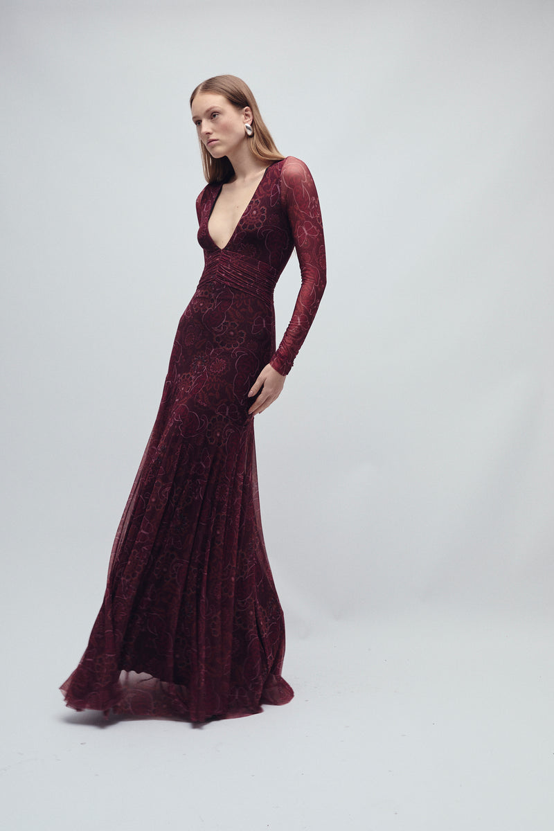 ROBBINSON DRESS ORACLES MERLOT