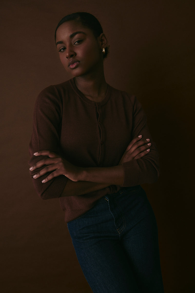 CREW NECK SWEATER ESPRESSO