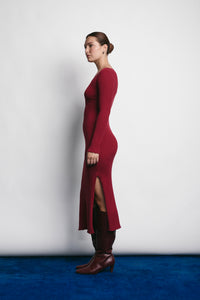 CHARLIE DRESS MERLOT