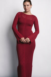 MARGARET DRESS MERLOT