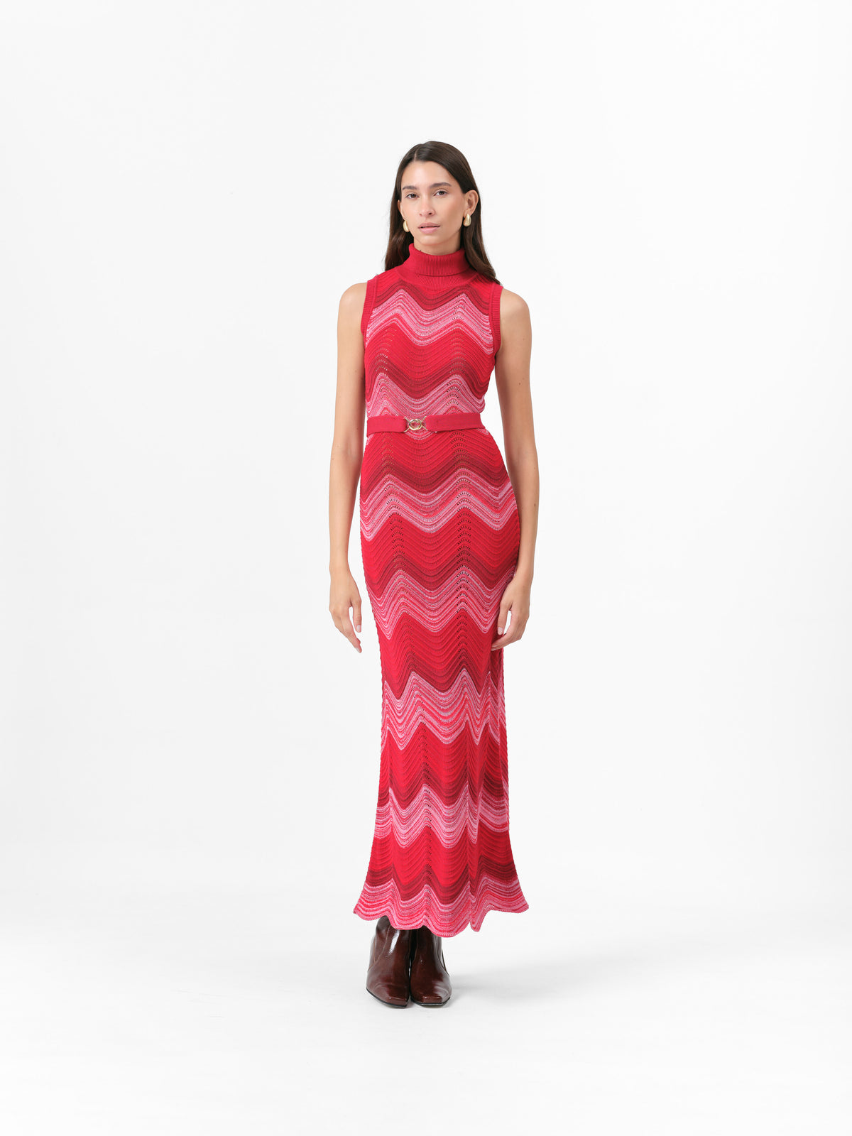 DEVON DRESS SCARLET