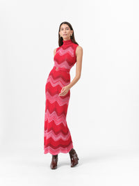 DEVON DRESS SCARLET