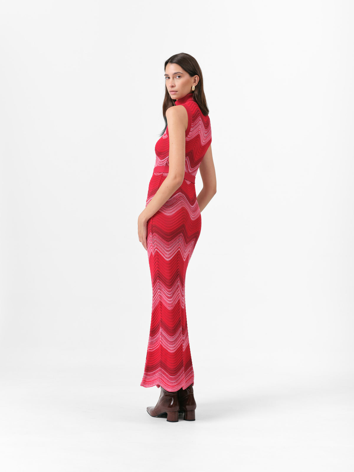 DEVON DRESS SCARLET
