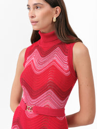 DEVON DRESS SCARLET