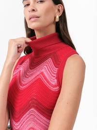 DEVON DRESS SCARLET
