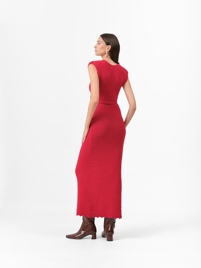 MONTANA DRESS SCARLET