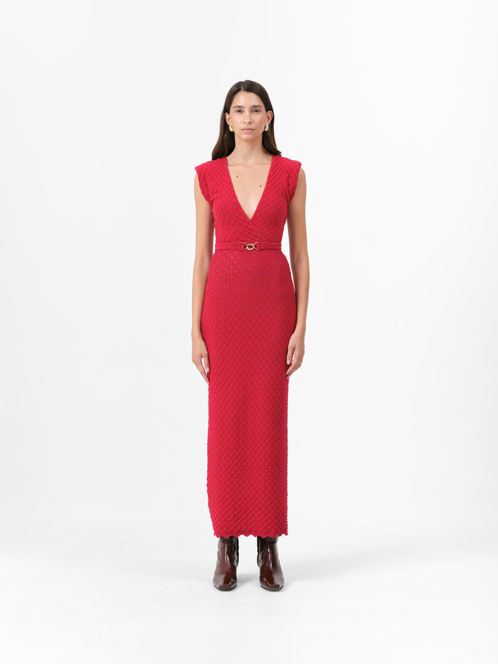 MONTANA DRESS SCARLET