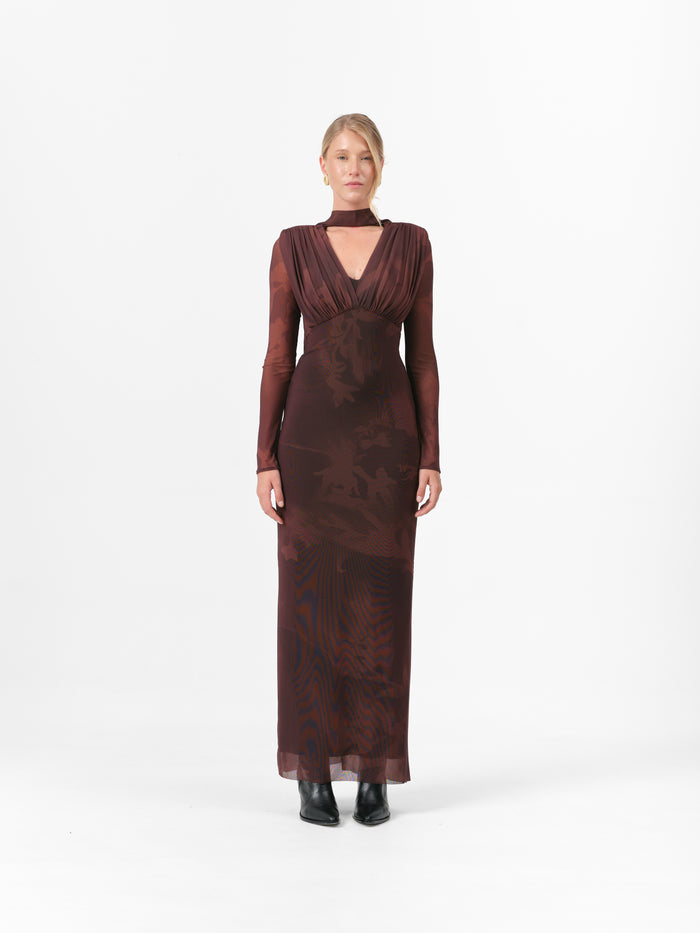 (PRE ORDER) FAWN DRESS CHOCOLATE